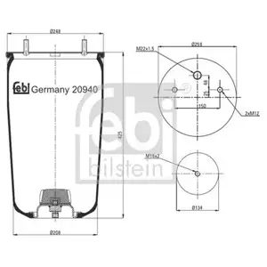 FEBI BILSTEIN 20940 Luftfederbalg FEBI BILSTEIN 20940 Luftfederbalg