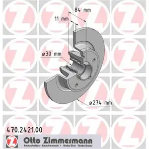 Zimmermann 470.2421.00 Bremsscheiben 2 Stück RENAULT Zimmermann 470.2421.00 Bremsscheiben 2 Stück RENAULT