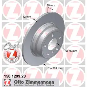 Zimmermann 150.1299.20 Bremsscheiben 2 Stück BMW Zimmermann 150.1299.20 Bremsscheiben 2 Stück BMW