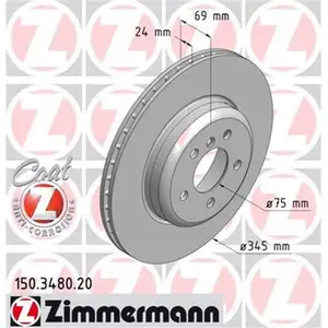 Zimmermann 150.3480.20 Bremsscheiben 2 Stück BMW Zimmermann 150.3480.20 Bremsscheiben 2 Stück BMW