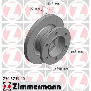 Zimmermann 230.6239.00 Bremsscheiben 2 Stück IVECO Zimmermann 230.6239.00 Bremsscheiben 2 Stück IVECO