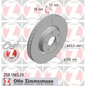 Zimmermann 250.1365.20 Bremsscheiben 2 St&uuml;ck FORD