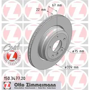 Zimmermann 150.3477.20 Bremsscheiben 2 Stück BMW Zimmermann 150.3477.20 Bremsscheiben 2 Stück BMW