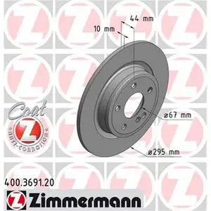 Zimmermann 400.3691.20 Bremsscheiben 2 St&uuml;ck MERCEDES-BENZ