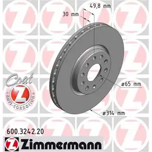 Zimmermann 600.3242.20 Bremsscheiben 2 Stück SEAT Zimmermann 600.3242.20 Bremsscheiben 2 Stück SEAT