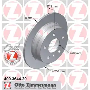 Zimmermann 400.3644.20 Bremsscheiben 2 St&uuml;ck MERCEDES-BENZ