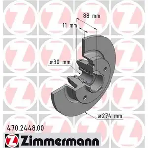 Zimmermann 470.2448.00 Bremsscheiben 2 St&uuml;ck RENAULT