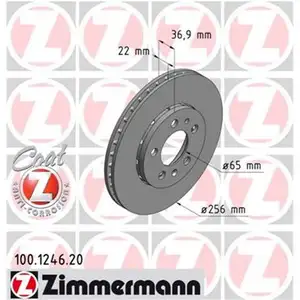 Zimmermann 100.1246.20 Bremsscheiben 2 Stück AUDI Zimmermann 100.1246.20 Bremsscheiben 2 Stück AUDI