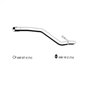 Abgasrohr Ernst 313155 f&uuml;r Ford Hinten