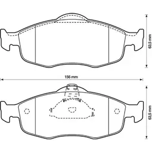 Bremsbelagsatz Scheibenbremse Jurid 571832J für Ford Vorderachse Bremsbelagsatz Scheibenbremse Jurid 571832J für Ford Vorderachse