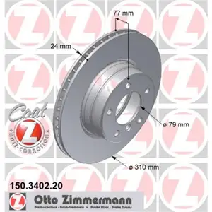 Zimmermann 150.3402.20 Bremsscheiben 2 Stück BMW Zimmermann 150.3402.20 Bremsscheiben 2 Stück BMW