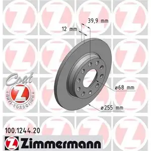 Zimmermann 100.1244.20 Bremsscheiben 2 Stück AUDI Zimmermann 100.1244.20 Bremsscheiben 2 Stück AUDI
