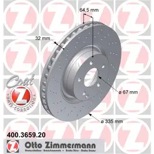 Zimmermann 400.3659.20 Bremsscheiben 2 St&uuml;ck MERCEDES-BENZ