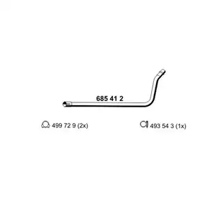 Abgasrohr Ernst 685412 f&uuml;r Peugeot f&uuml;r Toyota Mitte