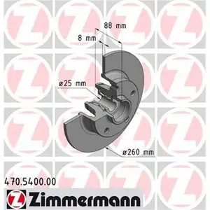 Zimmermann 470.5400.00 Bremsscheiben 2 Stück RENAULT Zimmermann 470.5400.00 Bremsscheiben 2 Stück RENAULT