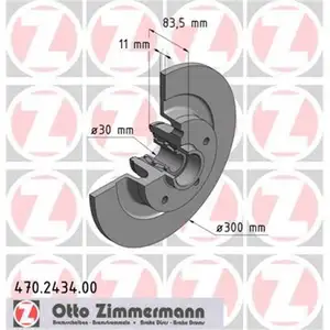 Zimmermann 470.2434.00 Bremsscheiben 2 St&uuml;ck RENAULT
