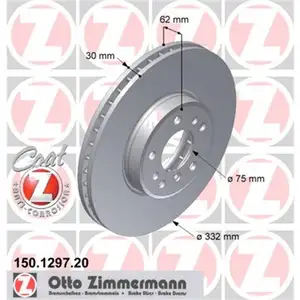 Zimmermann 150.1297.20 Bremsscheiben 2 Stück BMW Zimmermann 150.1297.20 Bremsscheiben 2 Stück BMW