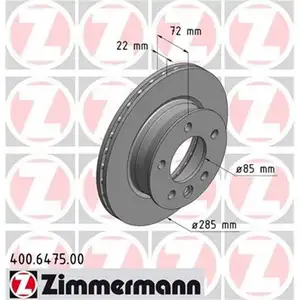 Zimmermann 400.6475.00 Bremsscheiben 2 Stück Zimmermann 400.6475.00 Bremsscheiben 2 Stück