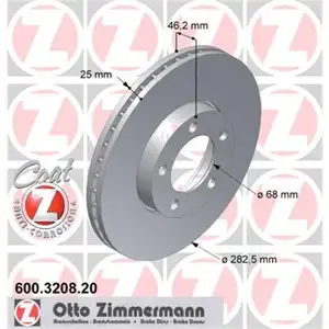 Zimmermann 600.3208.20 Bremsscheiben 2 St&uuml;ck VW