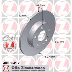 Zimmermann 400.3641.20 Bremsscheiben 2 Stück MERCEDES-BENZ Zimmermann 400.3641.20 Bremsscheiben 2 Stück MERCEDES-BENZ