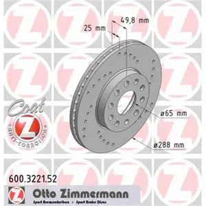 Zimmermann 600.3221.52 Bremsscheiben 2 Stück für VW Zimmermann 600.3221.52 Bremsscheiben 2 Stück für VW