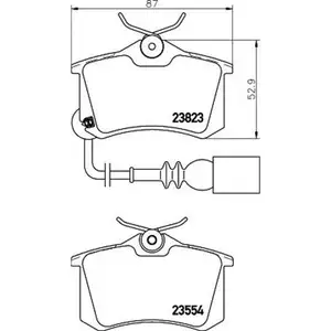 Textar Bremsenset Scheiben 230 mm voll Bremsbeläge Warnkontakt hinten Polo 9N Textar Bremsenset Scheiben 230 mm voll Bremsbeläge Warnkontakt hinten Polo 9N
