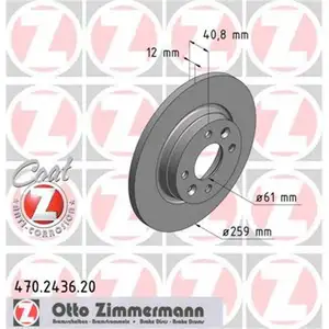 Zimmermann 470.2436.20 Bremsscheiben 2 Stück DACIA Zimmermann 470.2436.20 Bremsscheiben 2 Stück DACIA