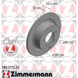 Zimmermann 380.2112.20 Bremsscheiben 2 Stück MITSUBISHI Zimmermann 380.2112.20 Bremsscheiben 2 Stück MITSUBISHI