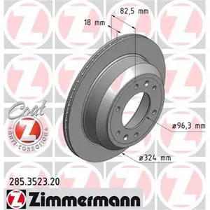 Zimmermann 285.3523.20 Bremsscheiben 2 St&uuml;ck HYUNDAI