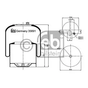 FEBI BILSTEIN 35691 Luftfederbalg FEBI BILSTEIN 35691 Luftfederbalg