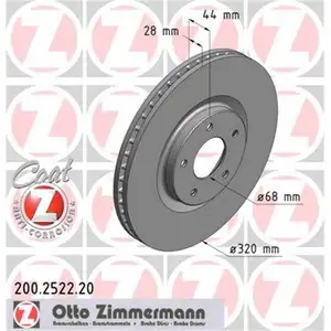 Zimmermann 200.2522.20 Bremsscheiben 2 Stück NISSAN Zimmermann 200.2522.20 Bremsscheiben 2 Stück NISSAN
