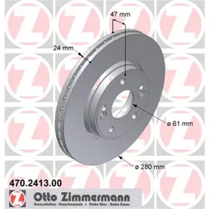 Zimmermann 470.2413.00 Bremsscheiben 2 St&uuml;ck RENAULT