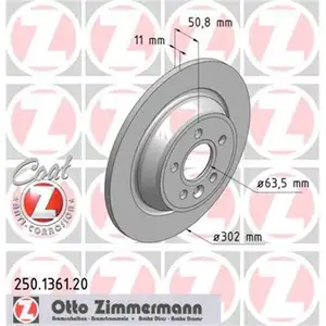 Zimmermann 250.1361.20 Bremsscheiben 2 Stück FORD Zimmermann 250.1361.20 Bremsscheiben 2 Stück FORD