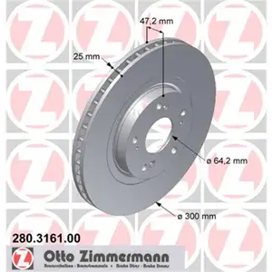 Zimmermann 280.3161.00 Bremsscheiben 2 Stück HONDA Zimmermann 280.3161.00 Bremsscheiben 2 Stück HONDA