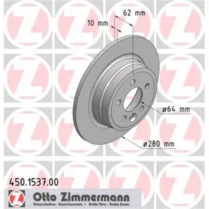 Zimmermann 450.1537.00 Bremsscheiben 2 St&uuml;ck MG