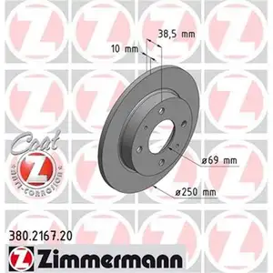 Zimmermann 380.2167.20 Bremsscheiben 2 Stück MITSUBISHI Zimmermann 380.2167.20 Bremsscheiben 2 Stück MITSUBISHI