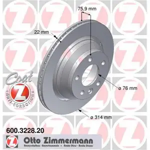 Zimmermann 600.3228.20 Bremsscheiben 2 St&uuml;ck VW