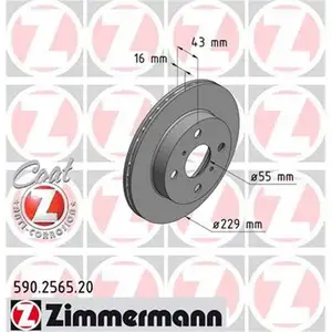 Zimmermann 590.2565.20 Bremsscheiben 2 Stück TOYOTA Zimmermann 590.2565.20 Bremsscheiben 2 Stück TOYOTA