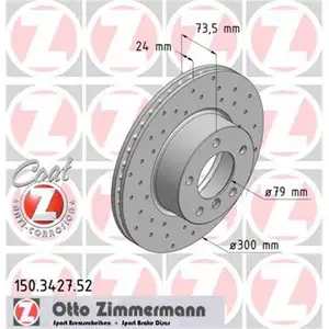 Original Zimmermann 150.3427.52 Bremsscheiben 2 Stück für BMW Original Zimmermann 150.3427.52 Bremsscheiben 2 Stück für BMW