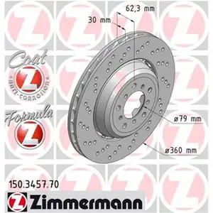 Zimmermann 150.3457.70 Bremsscheiben 2 St&uuml;ck BMW