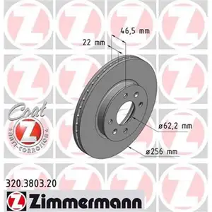 Zimmermann 320.3803.20 Bremsscheiben 2 St&uuml;ck HYUNDAI