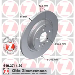 Zimmermann 610.3714.20 Bremsscheiben 2 Stück VOLVO Zimmermann 610.3714.20 Bremsscheiben 2 Stück VOLVO