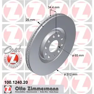 Zimmermann 100.1240.20 Bremsscheiben 2 Stück SEAT Zimmermann 100.1240.20 Bremsscheiben 2 Stück SEAT