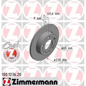 Zimmermann 100.1236.20 Bremsscheiben 2 Stück SKODA Zimmermann 100.1236.20 Bremsscheiben 2 Stück SKODA