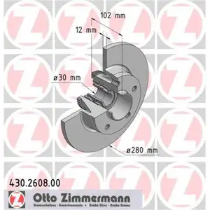 Zimmermann 430.2608.00 Bremsscheiben 2 St&uuml;ck OPEL