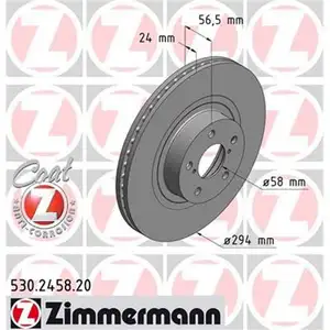 Zimmermann 530.2458.20 Bremsscheiben 2 St&uuml;ck SUBARU