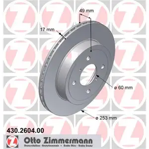 Zimmermann 430.2604.00 Bremsscheiben 2 Stück OPEL Zimmermann 430.2604.00 Bremsscheiben 2 Stück OPEL