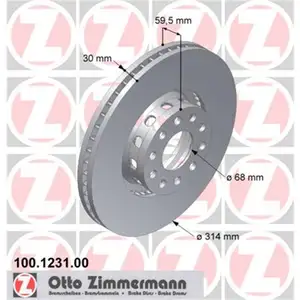 Zimmermann 100.1231.00 Bremsscheiben 2 Stück Zimmermann 100.1231.00 Bremsscheiben 2 Stück