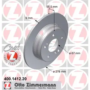 Zimmermann 400.1412.20 Bremsscheiben 2 Stück MERCEDES-BENZ Zimmermann 400.1412.20 Bremsscheiben 2 Stück MERCEDES-BENZ