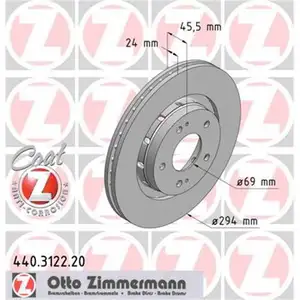 Zimmermann 440.3122.20 Bremsscheiben 2 St&uuml;ck MITSUBISHI